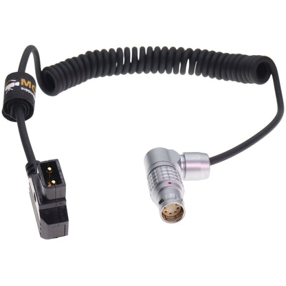 Power Coiled Cable for ARRI Alexa 35, Alexa Mini LF, Alexa Mini, Amira Camera, D tap Male to Elbow 8 Pin Female