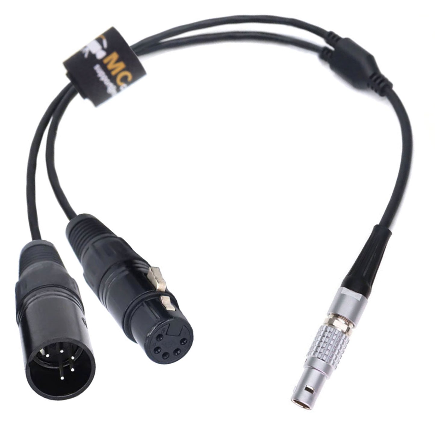 DMX Adapter Cable with 3 pin Aviation Connector for NANLITE Forza, FC, PavoSlim, Pavotube ll C
