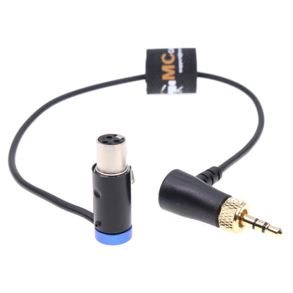 Lock 3.5 TRS to Low-Profile TA3F Audio Cable for Sennheiser EK 2000 for Sony UWP-D11 Receiver for Sound Devices Mixer Line