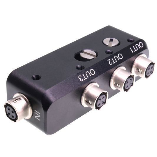 Hirose 4Pin Female 3 Way Splitter Adapter 1 in 3 Out Distributor for Zoom F8 /F4 Mixer Sound Devices 442 688 664 for Wisycom Zoom Lectrosonics