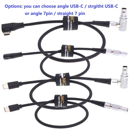 Ronin RS4 RS3 Pro RS2 Gimbal USB C Type-C to 7 Pin Male Nucleus M Power Cable for DJI to Tilta Nucleus-M Lens Follow Focus Motor