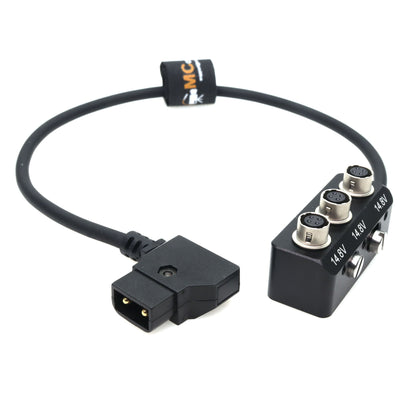 D-tap to Hirose 4pin Power Supply 1 to 3 Splitter Box for Sound Device 688 788T for Zoom F4 F8 Power Distributor