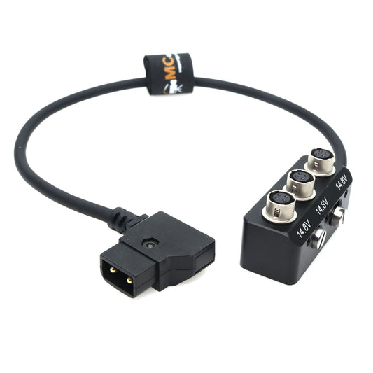D-tap to Hirose 4pin Power Supply 1 to 3 Splitter Box for Sound Device 688 788T for Zoom F4 F8 Power Distributor