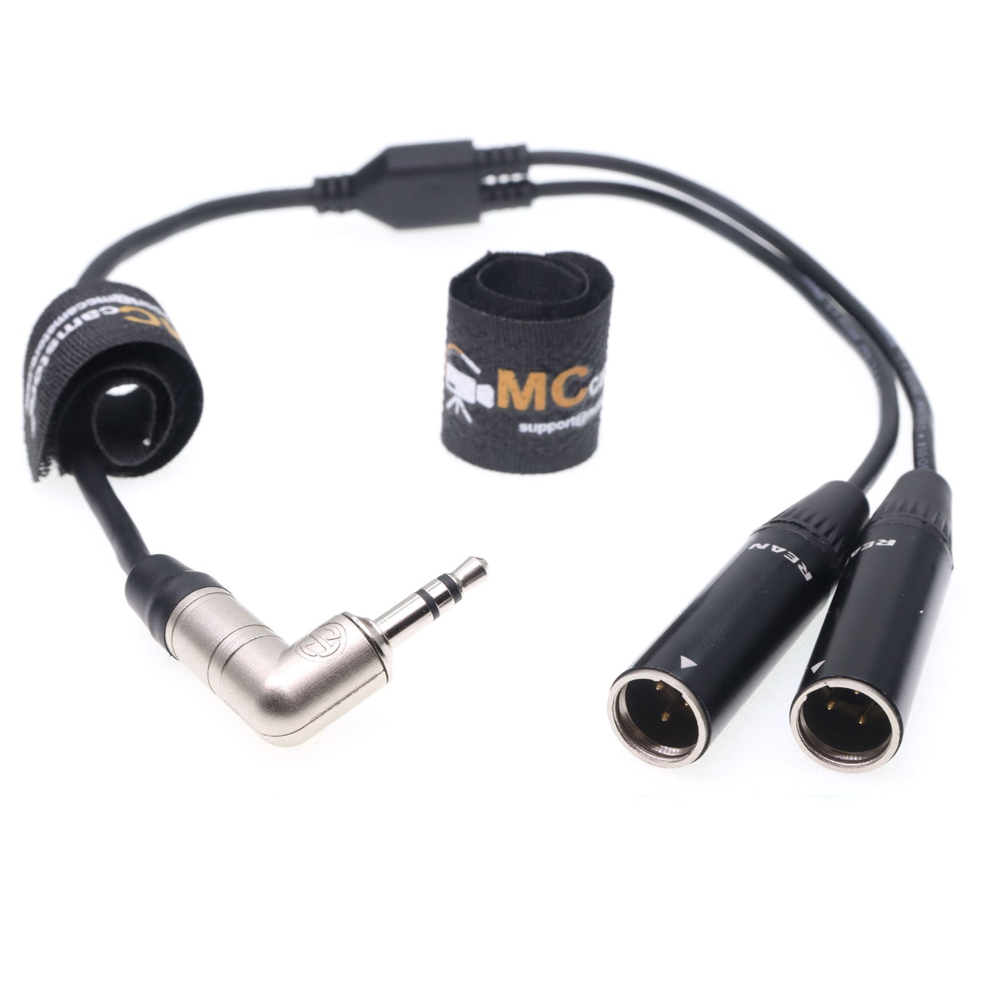3.5 TRS Jack to Two TA3M Mini XLR 3pin Male Audio Cable for RODE GO II for Canon EOS C70 Blackmagic Camera