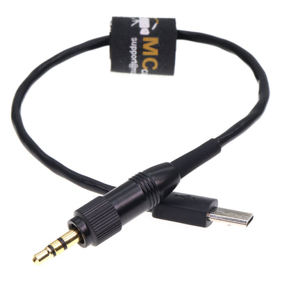 Micro USB to Straight Locking 3.5mm TRS Timecode Cable for Sony FX3 FX30 A7S3 A1 Camera for Deity TC-1 Timecode Generator