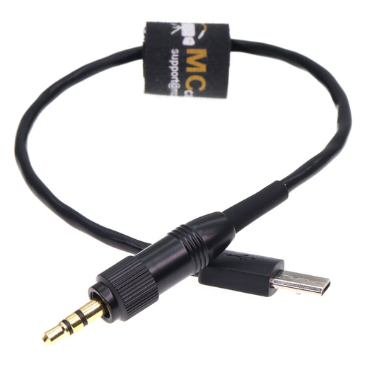 Micro USB to Straight Locking 3.5mm TRS Timecode Cable for Sony FX3 FX30 A7S3 A1 Camera for Deity TC-1 Timecode Generator