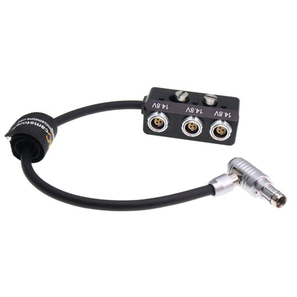 Right Angle RS 3 Pin Male Input To 3x RS 3Pin Power Splitter for Sony Venice Rialto Tilta ARRI Alexa DSMC2 Camera