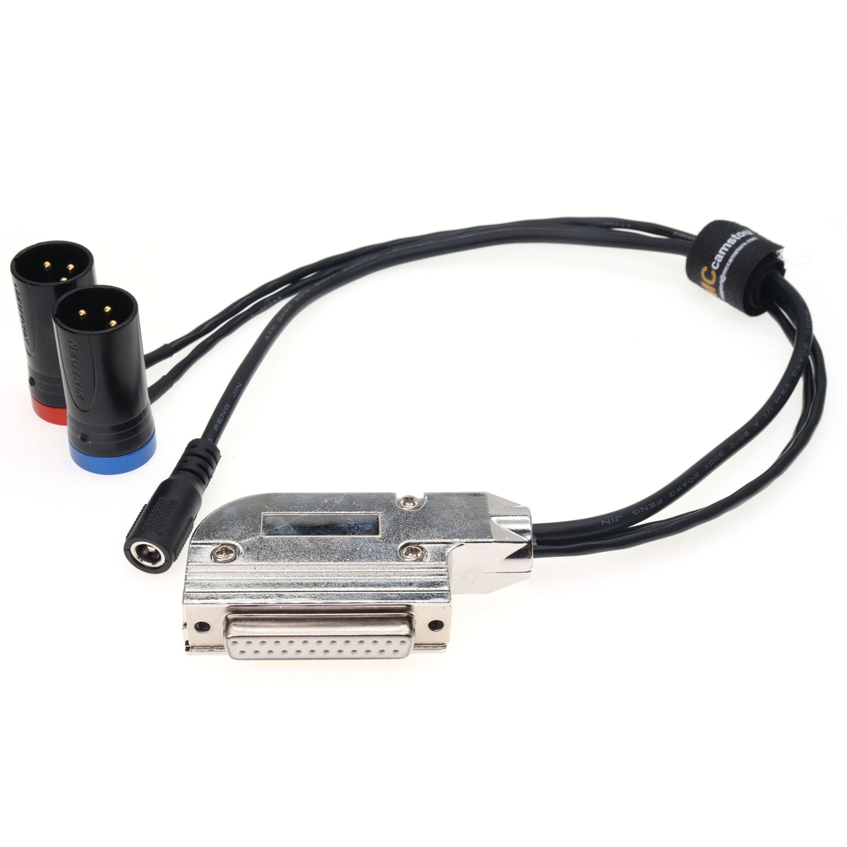 DB25 to Dual XLR 3pin Male DC Female Audio Output Cable for Sennheiser/Sony LTD Receiver