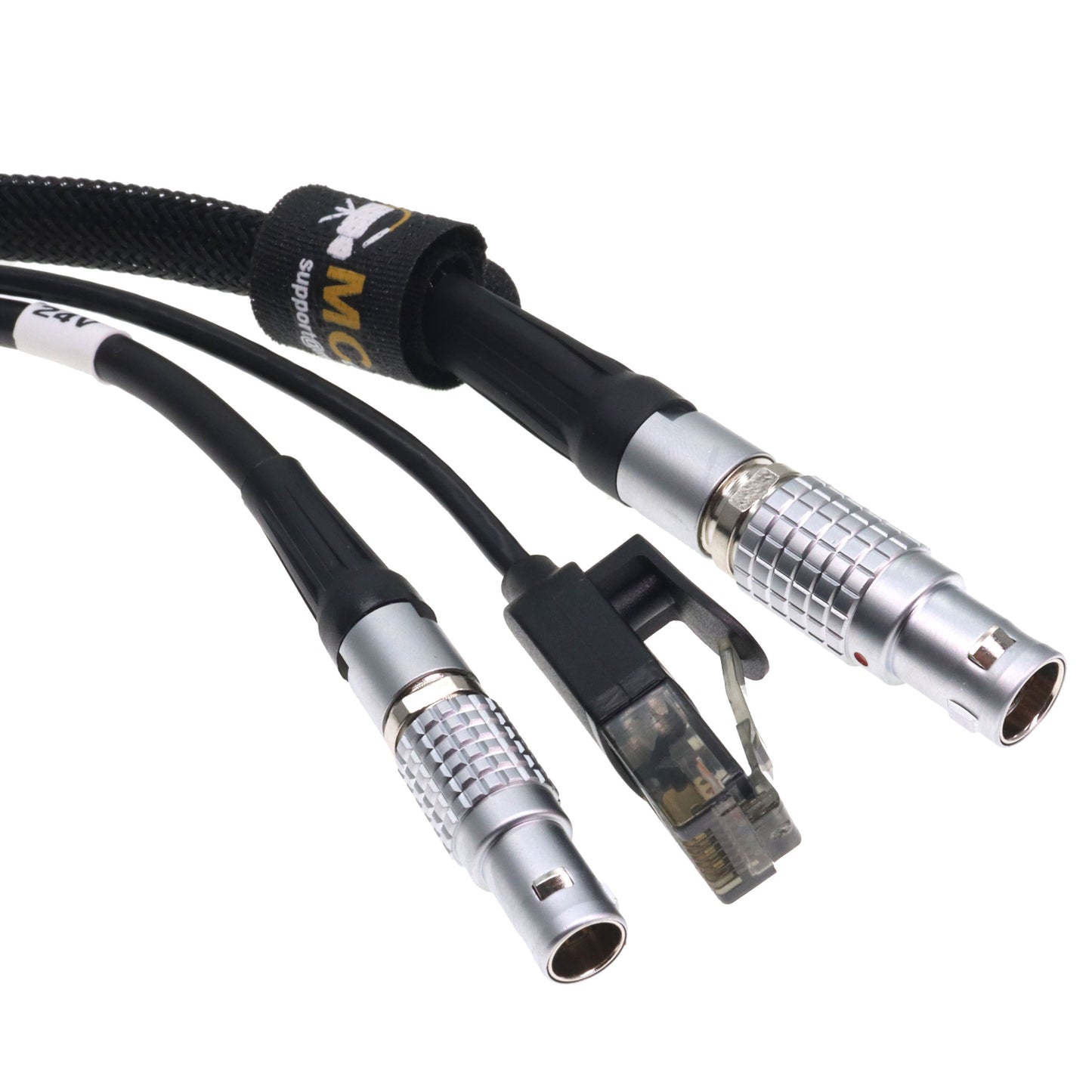 ARRI ETH Rotatable Right Angle 10 Pin to RJ45 and 2 Pin Male 24V Power Cable for Bit Part Bitbox ARRI Alexa Mini LF LF Mini SXT 35 Camera Teradek COLR