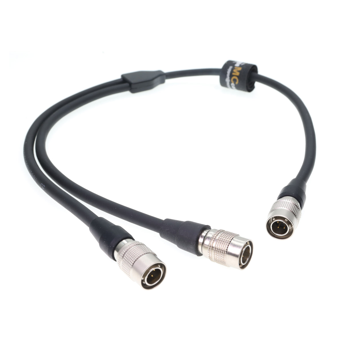 Hirose 4 Pin Male to Dual 4pin Male Power Y Splitter Cable for ZAXCOM, Sound Devices 688/644/788T, MixPre10ii