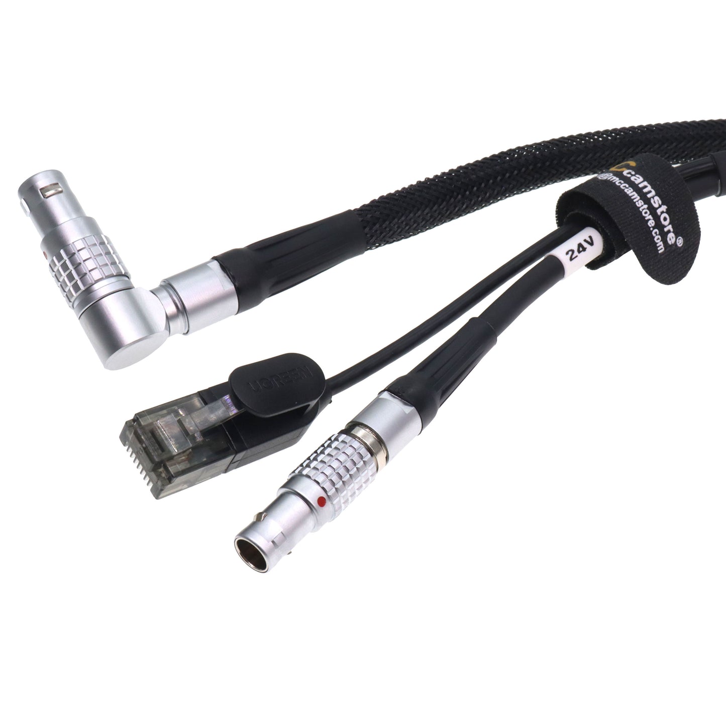 ARRI ETH Rotatable Right Angle 10 Pin to RJ45 and 2 Pin Male 24V Power Cable for Bit Part Bitbox ARRI Alexa Mini LF LF Mini SXT 35 Camera Teradek COLR