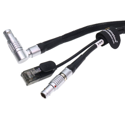 ARRI ETH Rotatable Right Angle 10 Pin to RJ45 and 2 Pin Male 24V Power Cable for Bit Part Bitbox ARRI Alexa Mini LF LF Mini SXT 35 Camera Teradek COLR