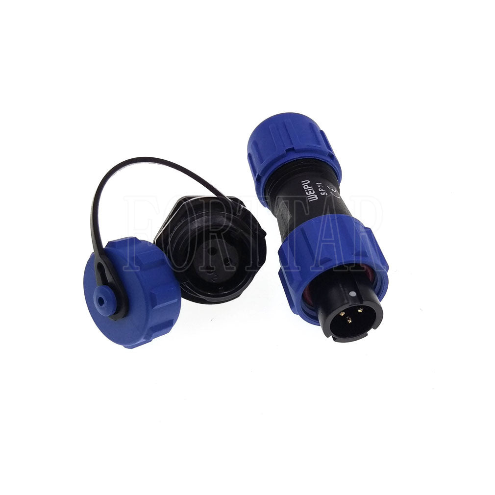 WEIPU SP11 IP68 Waterproof Connector, 2 3 4 5pin Thread Nut Panel Mount / Cable to Cable Power Plug Socket