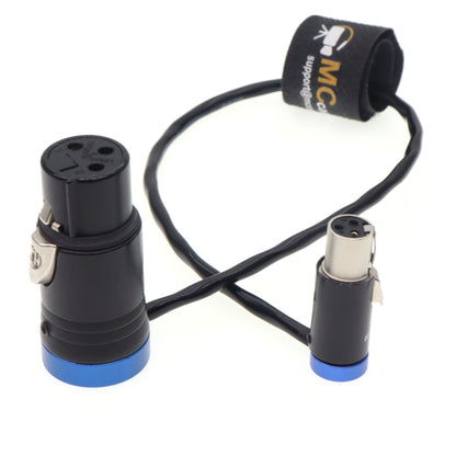 Low Profile TA3F Mini XLR 3 Pin Female to XLR 3Pin Female for Sound Devices 688 778T SCORPIO Link Lectrosonics SOMMER SOD-14 Audio Cable