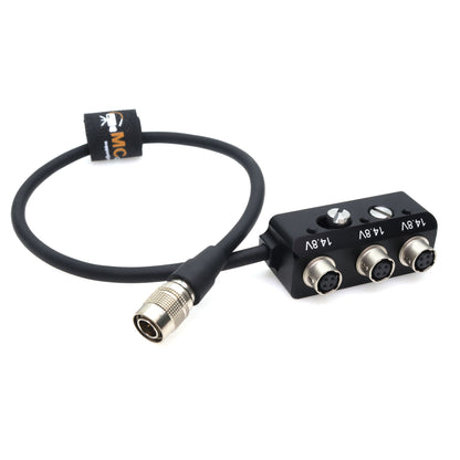 Hirose 4pin to 3 Port 4pin Female Power Supply Splitter Box for Sound Device 688 788T for Zoom F4 F8 Power Distributor