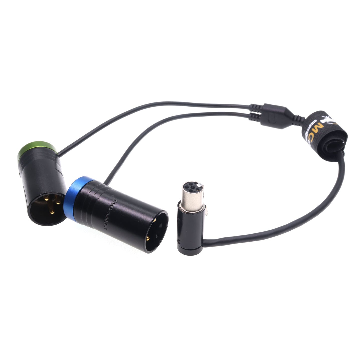 Low Profile TA5F to Dual XLR 3Pin Male Audio Cable for Sound Devices 633 for Zaxcom QRX200