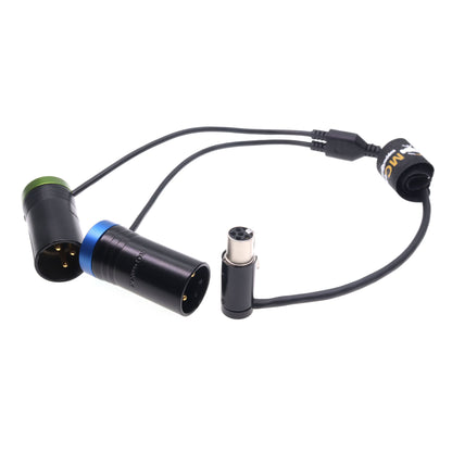 Low Profile TA5F to Dual XLR 3Pin Male Audio Cable for Sound Devices 633 for Zaxcom QRX200
