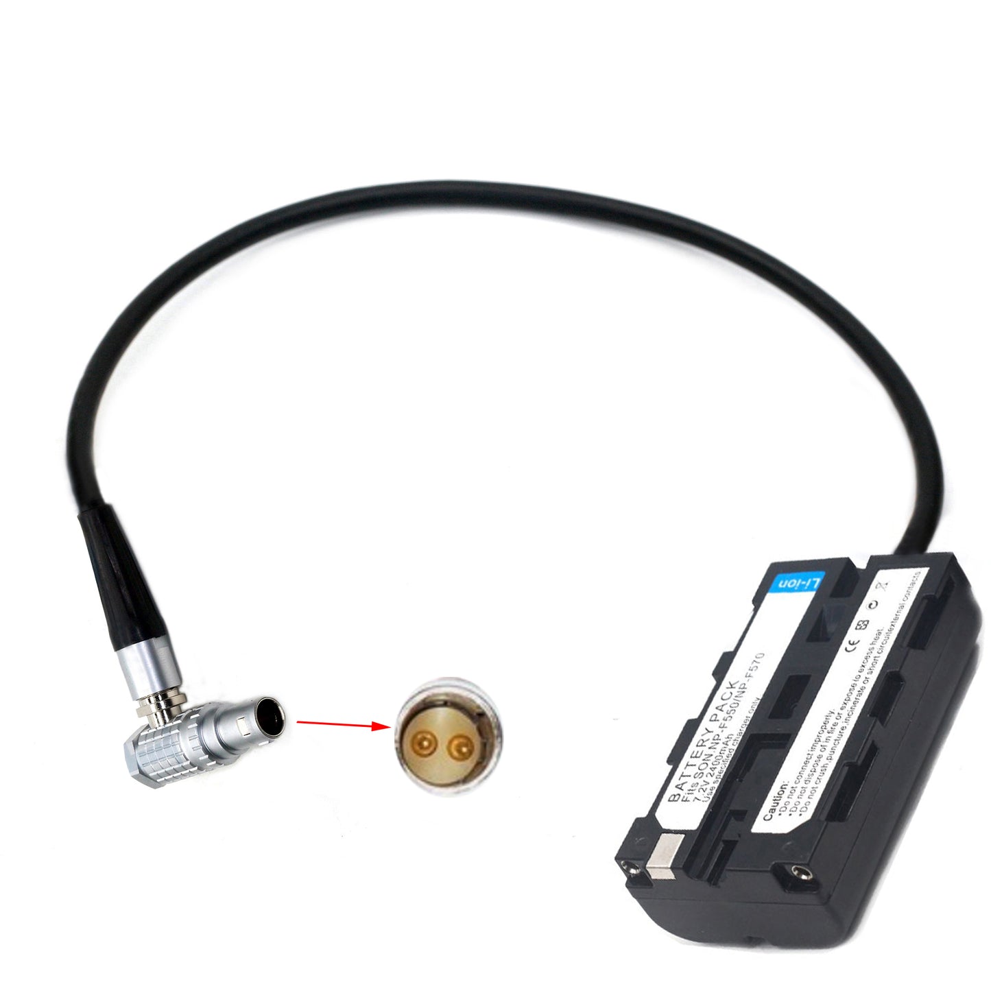 Right Angle FHG 0B 2pin to NP-F Dummy Battery DC Coupler For SONY NP-F550 NP-F960 NPF970 NP-F570