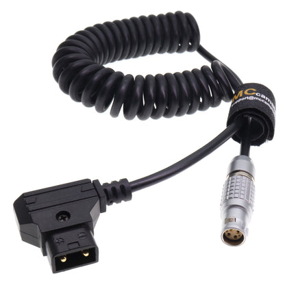 RED DSMC2 D-tap to 1B 6 Pin Female Power Coiled Cable for RED Komodo-X| V-Raptor| Scarlet| Epic| Helium| Weapon Camera, for DJI Ronin 4D
