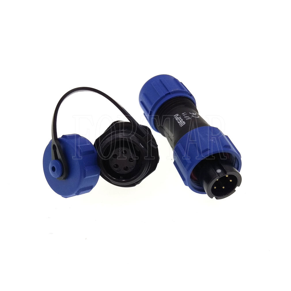 WEIPU SP11 IP68 Waterproof Connector, 2 3 4 5pin Thread Nut Panel Mount / Cable to Cable Power Plug Socket