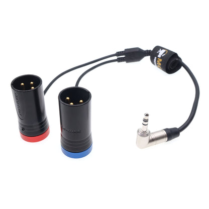 3.5 TRS Plug To Double XLR 3-Pin Male Audio Cable for Atomos Connected To Zaxcom IFB Unbalanced Audio Outputs