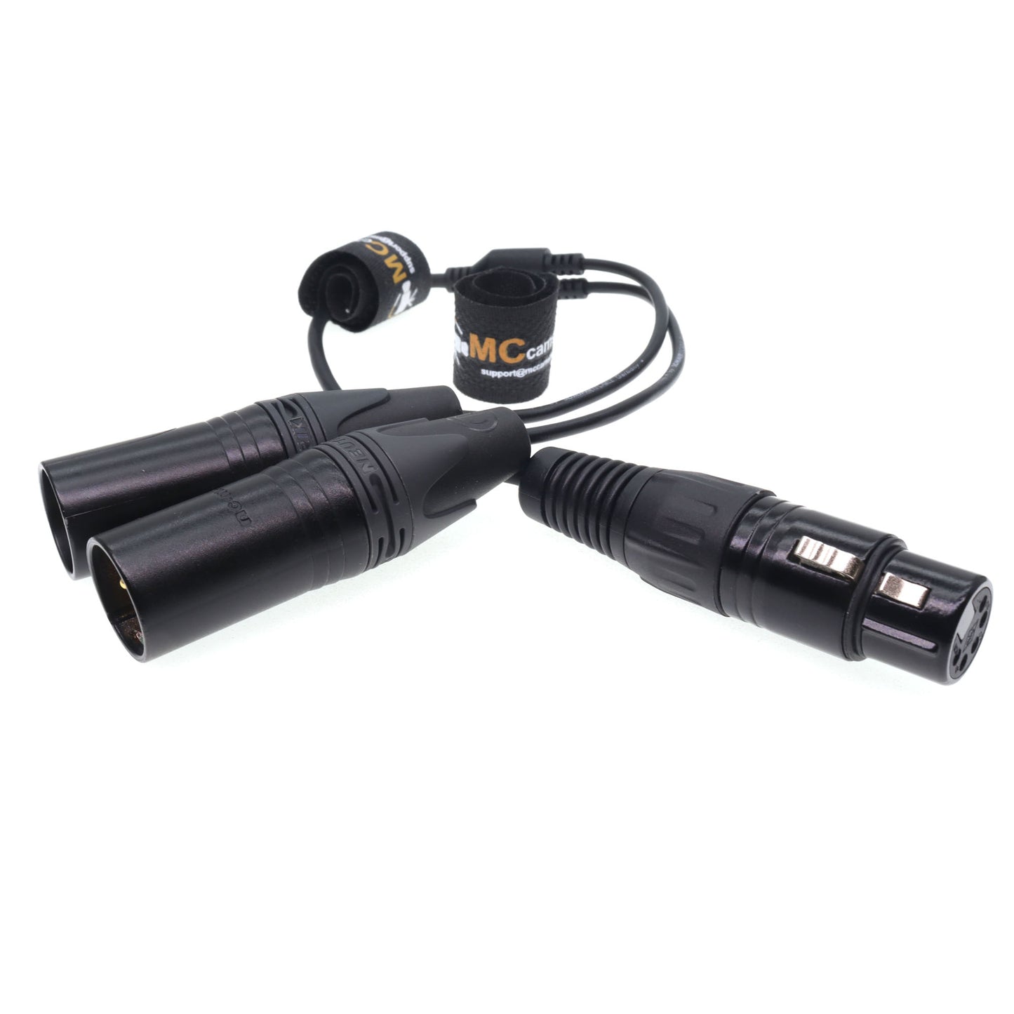 Audio Y Cable XLR 5pin Female to Dual XLR 3pin Male for ARRI Alexa Amira Camera