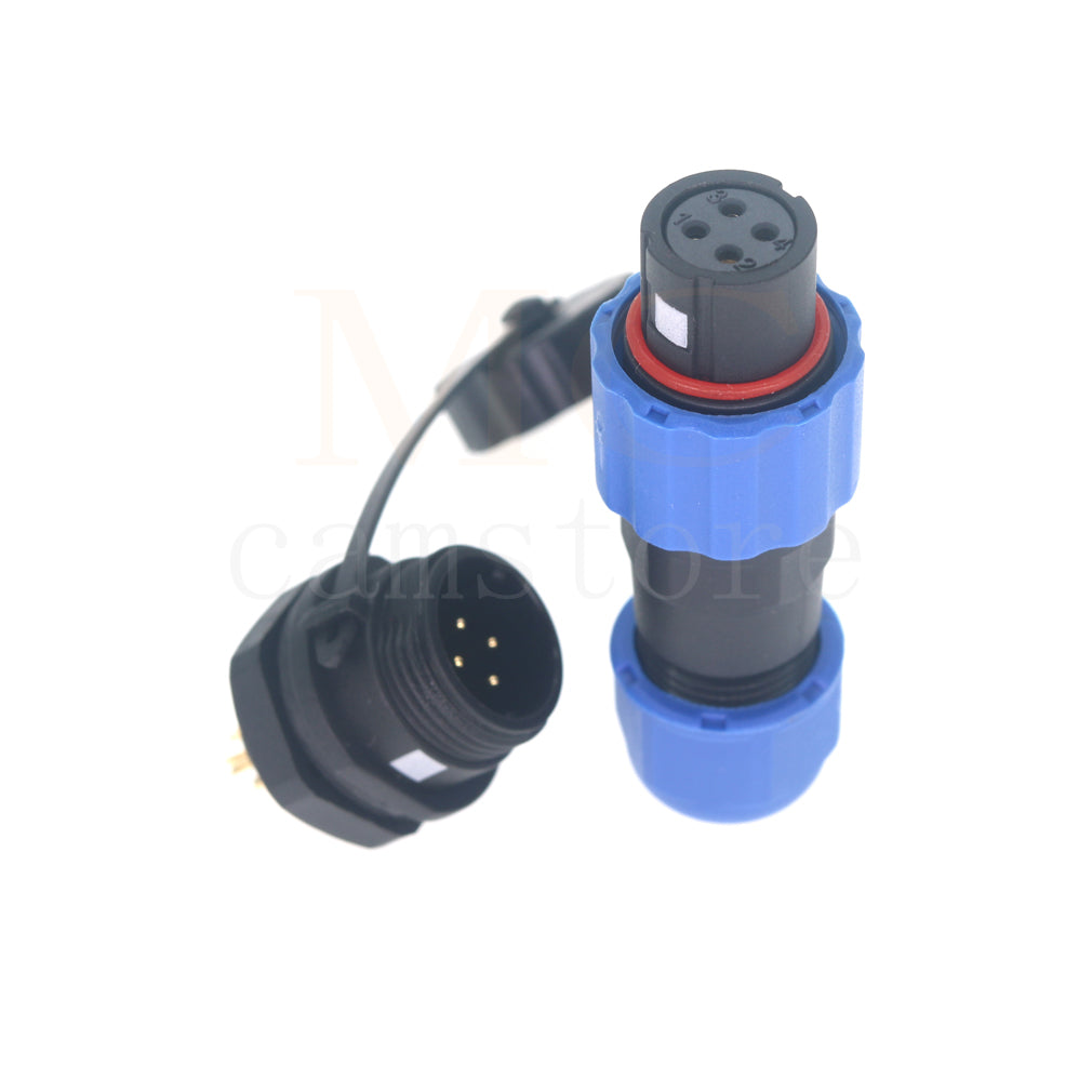 SD13 IP68 Waterproof Connector, 1 2 3 4 5 6 7 pin, Panel mount / Inline docking Aviation Power Connector