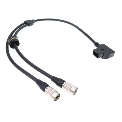 Two Way Splitter Cable D-tap To Dual Hirose 4-pin Male Power Cable for ZOOM F8/F4 ZAXCOM Sound Device 688/664/788T