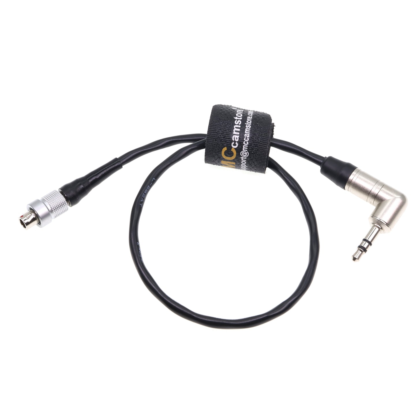 Timecode Cable from Tentacle Sync for Wisycom MTP60 for Zaxcom ZFR 400 Right Angle 3.5mm TRS to FVB 00 3 Pin Male