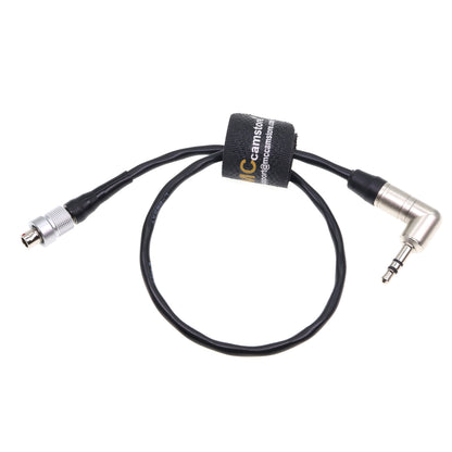 Timecode Cable from Tentacle Sync for Wisycom MTP60 for Zaxcom ZFR 400 Right Angle 3.5mm TRS to FVB 00 3 Pin Male