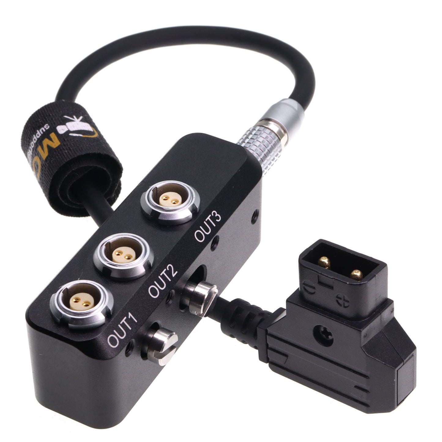 D-tap to 0B 2pin Power Cable to 4x 0B 2Pin Female Out Power Splitter Box for Arri Alexa Steadicam Teradek Bond SmallHD RED DSMC2 Monitor, 1 to 3 Triple