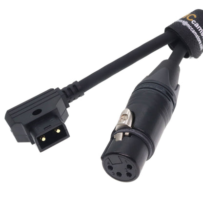 D-Tap to XLR 4 Pin Female Power Coiled Cable for Sony Venice PMW F5 F55 CineAlta 4K, Blackmagic URSA Mini Pro, Panasonic Varicam