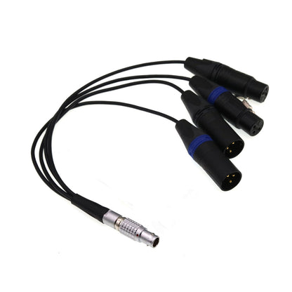 Breakout Audio Input Output Cable For Atomos Shogun Monitor Recorder 10 Pin Male To 4 XLR 3 Pin