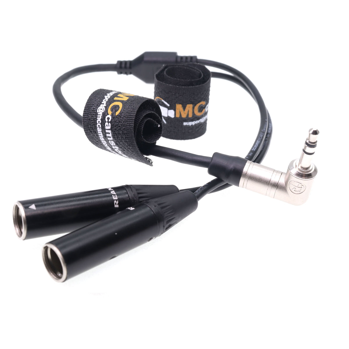 3.5 TRS Jack to Two TA3M Mini XLR 3pin Male Audio Cable for RODE GO II for Canon EOS C70 Blackmagic Camera