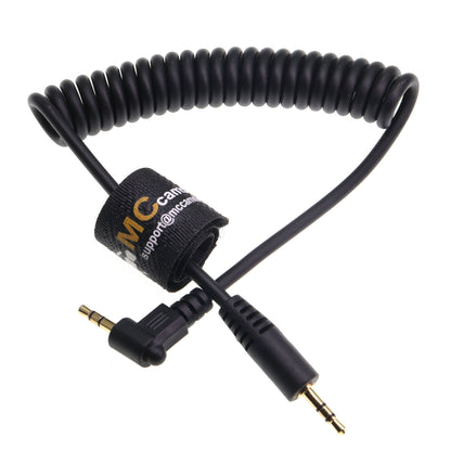 LANC Remote Control Cable 2.5mm to 2.5mm Male Coiled Audio Extension Power Cable for Zoom PXW-FS5 Handgrip Blackmagic URSA Mini