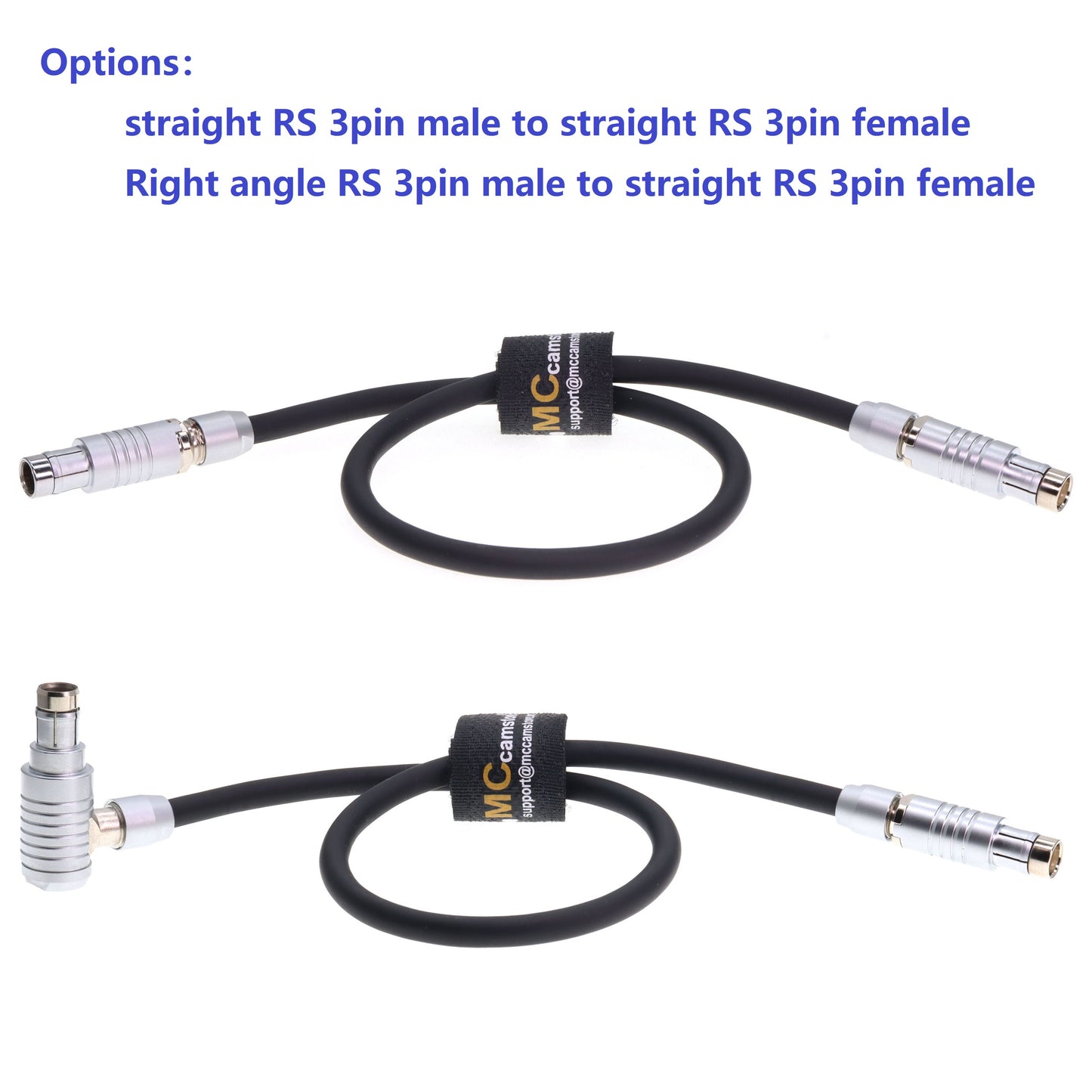 RS 3 pin Male to RS 3 pin Female CCM-1 Camera Control Monitor Power Cable for ARRI Alexa 35, Alexa Mini LF Camera