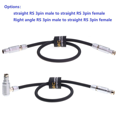 RS 3 pin Male to RS 3 pin Female CCM-1 Camera Control Monitor Power Cable for ARRI Alexa 35, Alexa Mini LF Camera