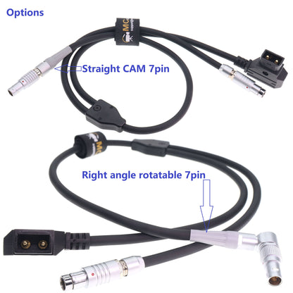 Run Stop Cable CAM 7 Pin Male to RS 3 Pin Male + D Tap Power Cable for ARRI Cforce RF Cmotion cPRO Camin CAM Motor Alexa Amira
