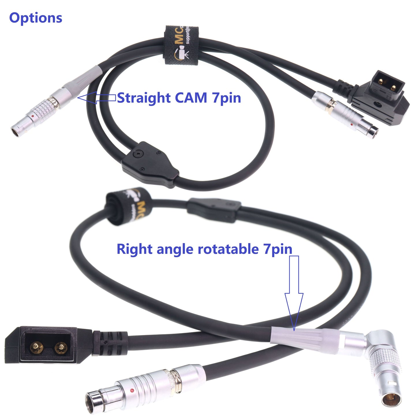 7 Pin Male to 3 Pin Male + D Tap Run Stop Power Cable for ARRI Cforce RF Motor Cmotion cPRO Motor | camin CAM| Alexa| Amira