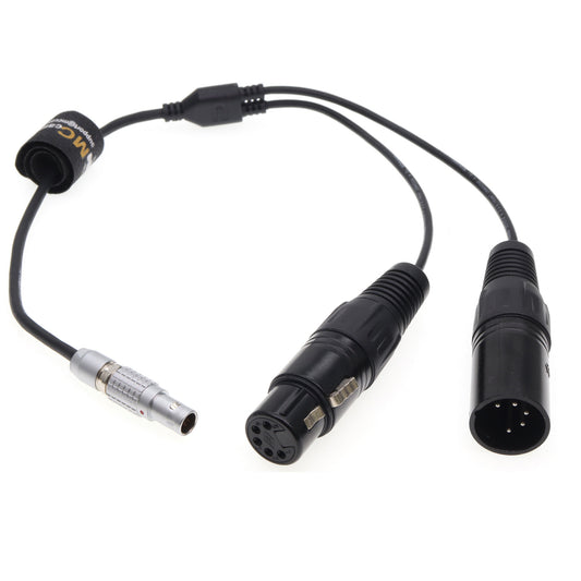 FGG 0B 3pin To Double XLR 5pin Male Female DMX Cable for Aputure Storm 80c, Sidus One