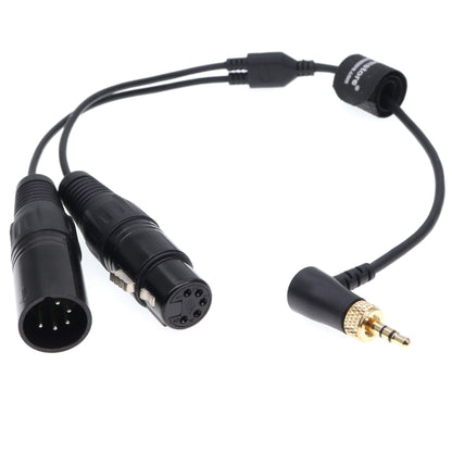 DMX Adapter Y Cable for Nanlite Lights Forza 60C/150, FC-300B, PavoSlim 240C, PavoTube II 15C/30C Right Angle 3.5mmTRS Locking to XLR 5 Pin Male Female