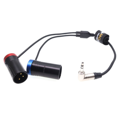 3.5 TRS Plug To Double XLR 3-Pin Male Audio Cable for Atomos Connected To Zaxcom IFB Unbalanced Audio Outputs