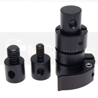 Boom Pole Quick Release System for PSC Microphone Sound Music Blimp Windshield with 3/8" 1/4" Screw Microphone Arm Handheld Boom Pole Mic Adapter