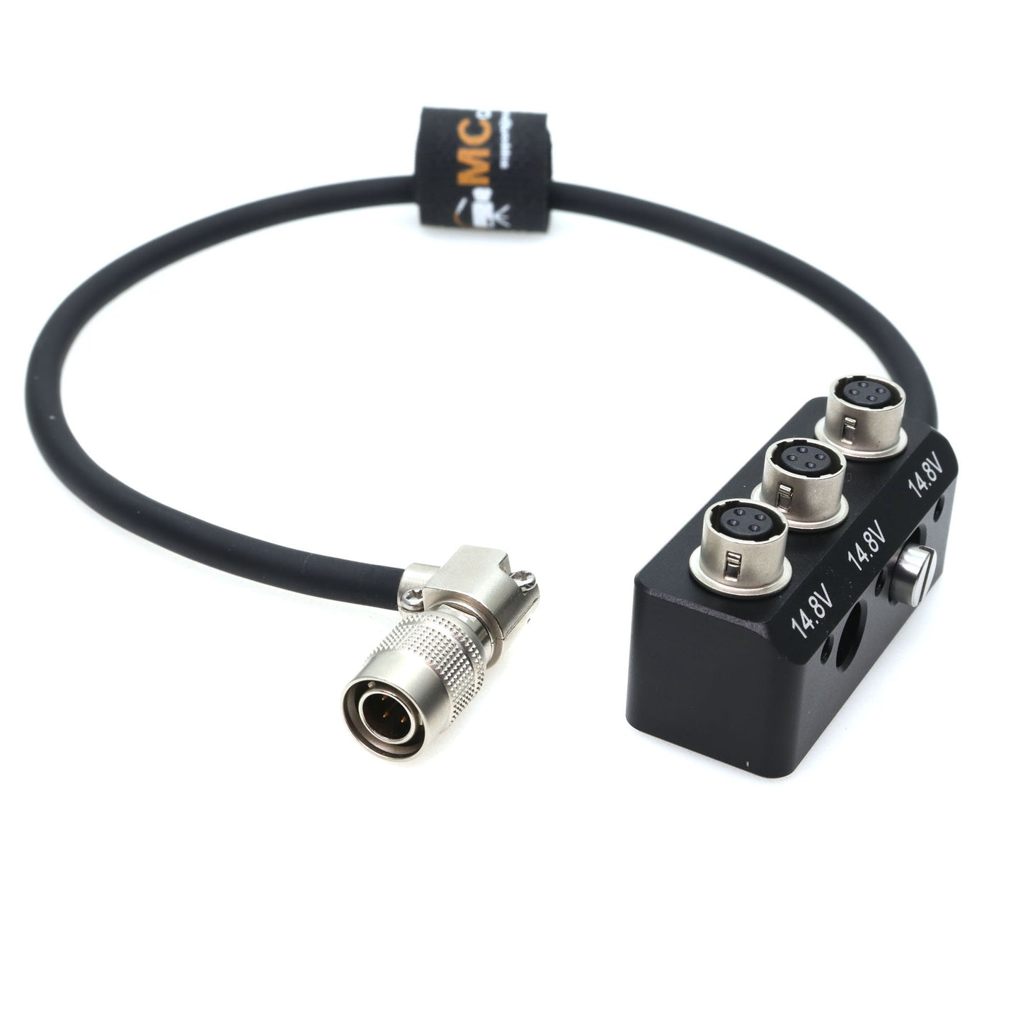 Rotatable Hirose 4pin to 3 Way HRS 4pin Female Power Supply Splitter Box for Sound Device 688 788T for Zoom F4 F8 Power Distributor