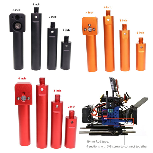 15mm Extension Rod TubeWireless Follow Focus Lens Motor Shoulder Rail Anti Twist Pole for ARRI RED Sony Camera