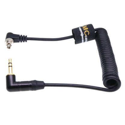 Timecode Cable for Tentacle Sync 3.5 Audio Plug to PC for Panasonic GH5S, S1H Time Code Coiled Cable