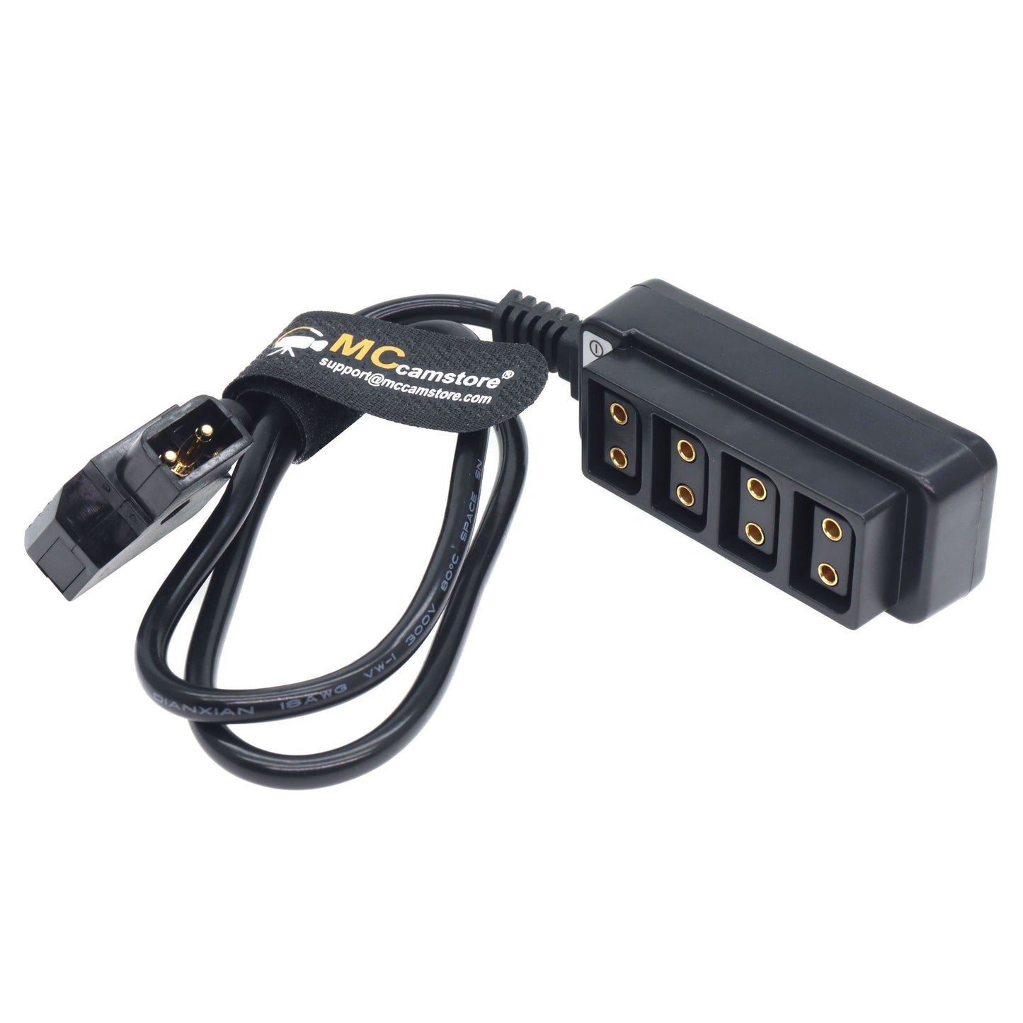 D tap to 4 Port Power Tap P-tap Strip D-tap Splitter Hub Cpmpatible for ARRI RED Teradek SmallHD V-Mount Gold-Mount Steadicam with D-Tap Output