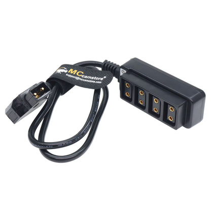 D tap to 4 Port Power Tap P-tap Strip D-tap Splitter Hub Cpmpatible for ARRI RED Teradek SmallHD V-Mount Gold-Mount Steadicam with D-Tap Output