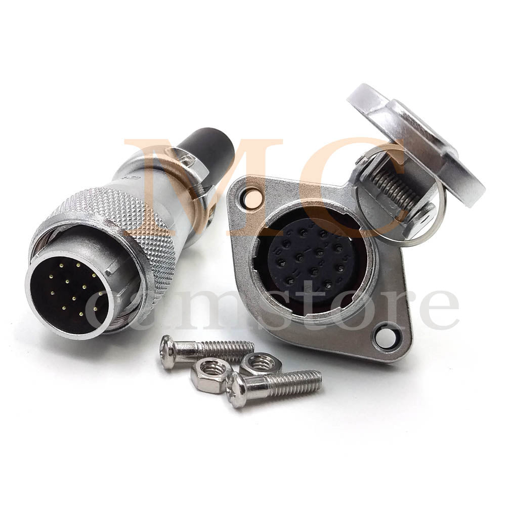 WEIPU WS20 Aviation Connector, 2 3 4 5 6 7 8 9 12 15pin Industrial Electrical Power Cable Plug Socket