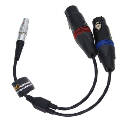 10Pin to Dual XLR 3Pin Female Atomos Breakout Audio Input Splitter Cable for Atomos Shogun Ninja Inferno Flame Audio Input Splitter Cable